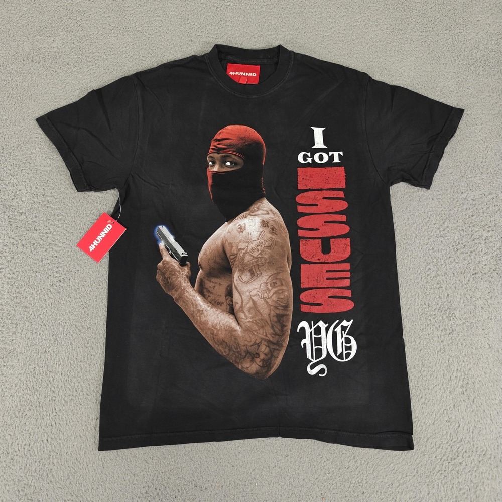 4Hunnid I Got Issues Shirt Mens Medium Black YG Graphic‎ Rap Tee Hip Hop New